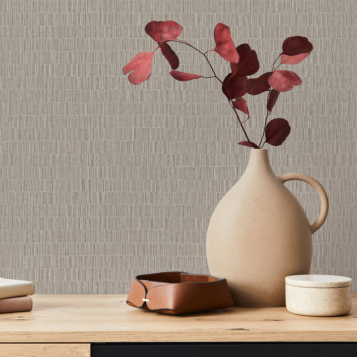 Винилов високоустойчив Тапет Рогозка Таупе Timber