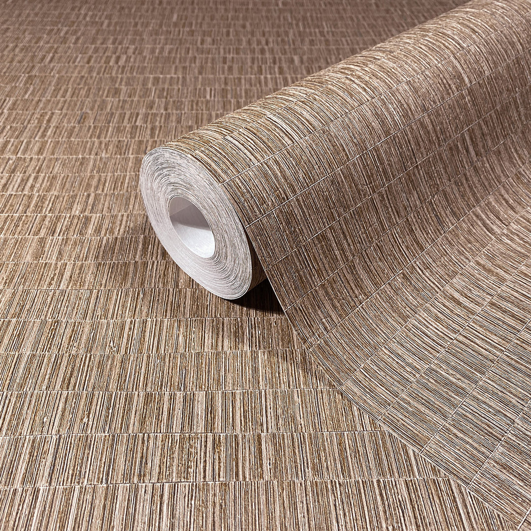 Винилов високоустойчив Тапет Рогозка Червенокафяво Timber