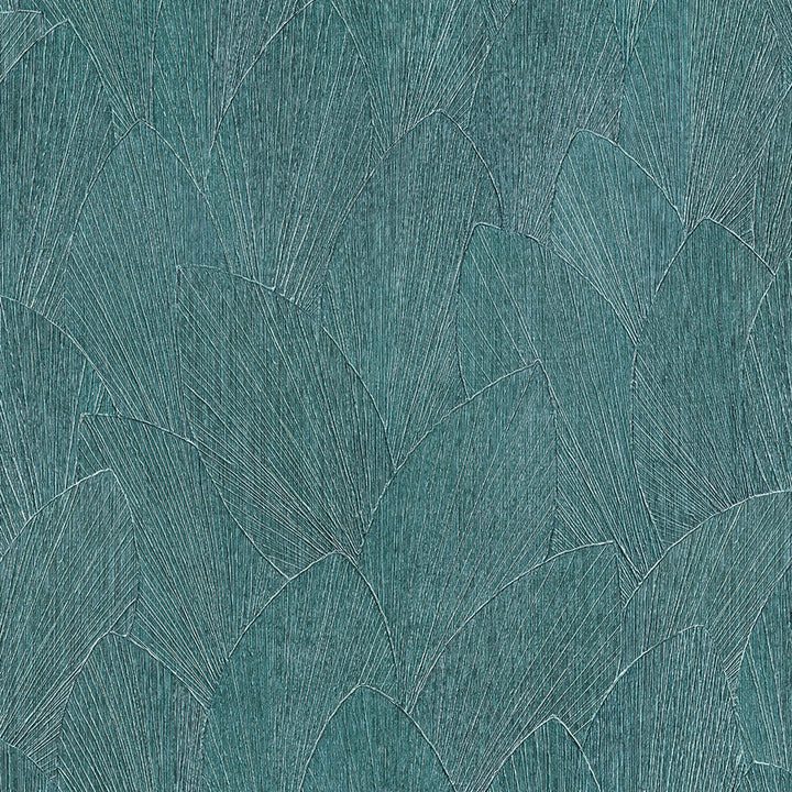 Винилов високоустойчив Тапет Релефни листа Тюркоазено Timber