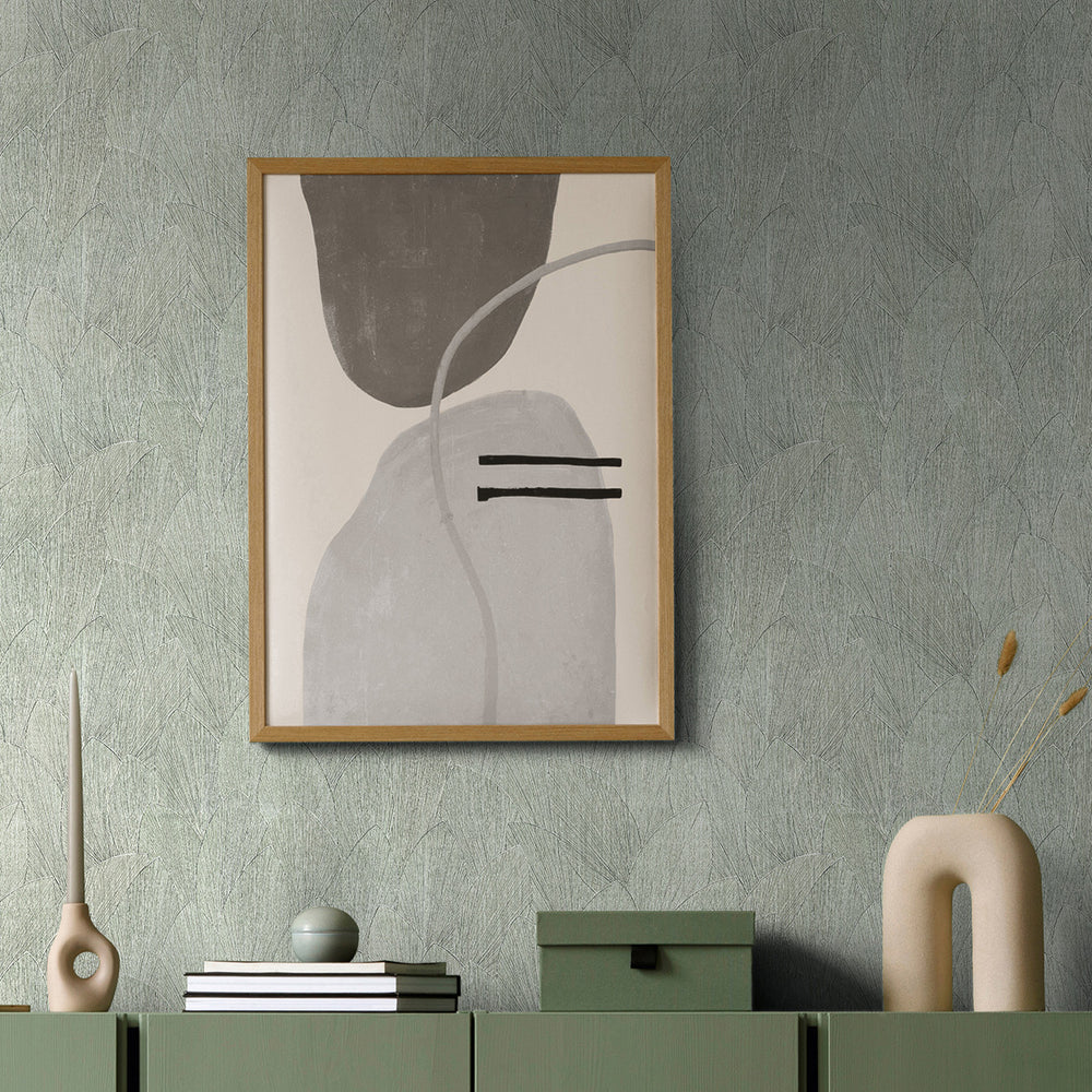 Винилов високоустойчив Тапет Релефни листа Зелено Timber