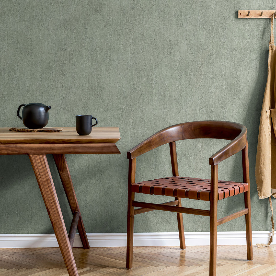 Винилов високоустойчив Тапет Релефни листа Зелено Timber