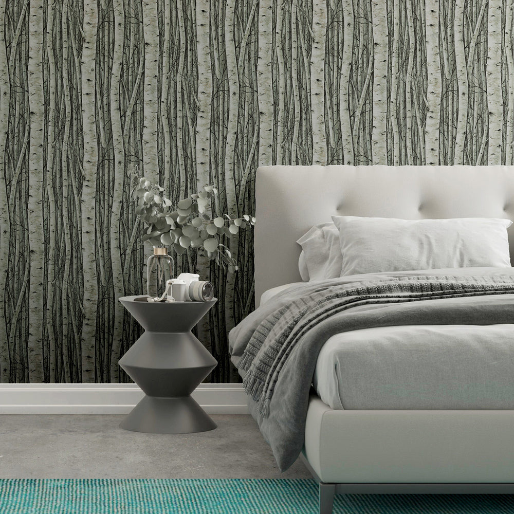 Винилов високоустойчив Тапет Брези Зелено Timber