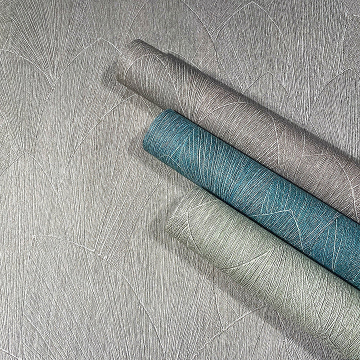 Винилов високоустойчив Тапет Релефни листа Бежово сиво Timber