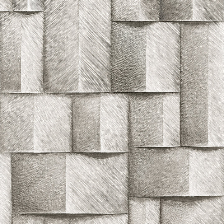 Винилов високоустойчив Тапет 3D Дървено пано Бежово сиво Timber