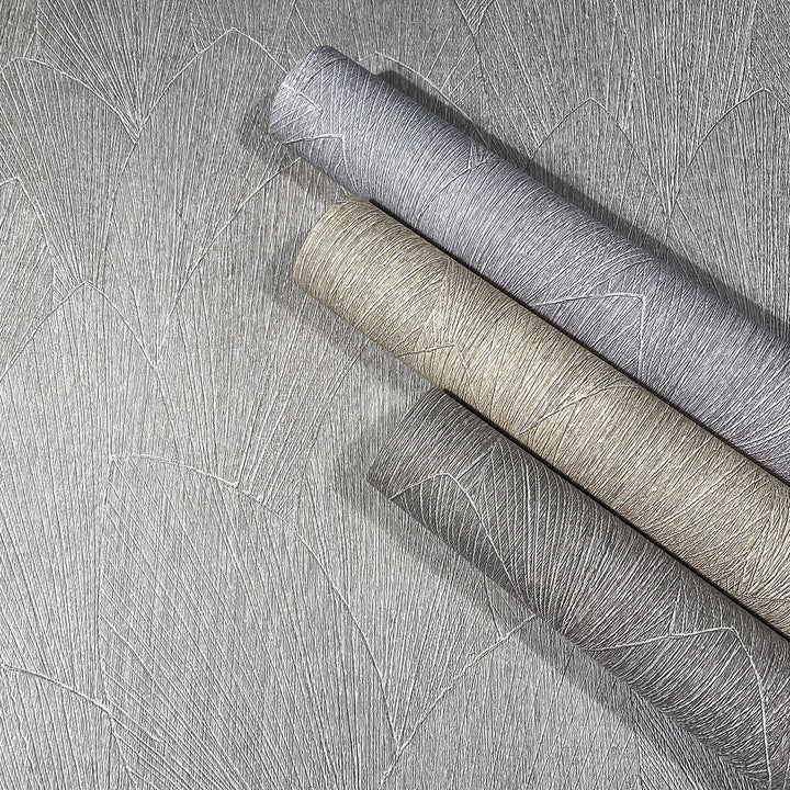 Винилов високоустойчив Тапет Релефни листа Жълтокафяво Timber