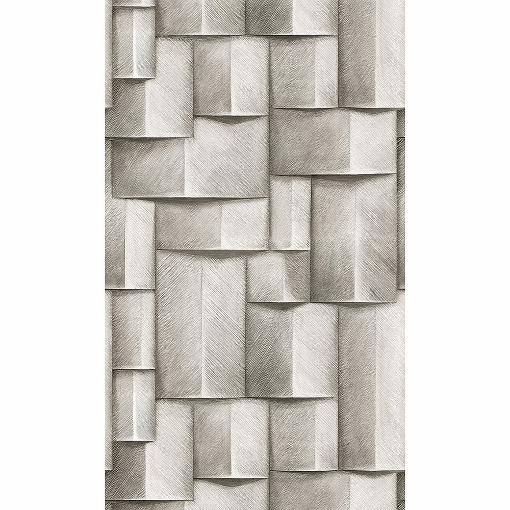 Винилов високоустойчив Тапет-Пано 3D Дървено пано Сиво Timber