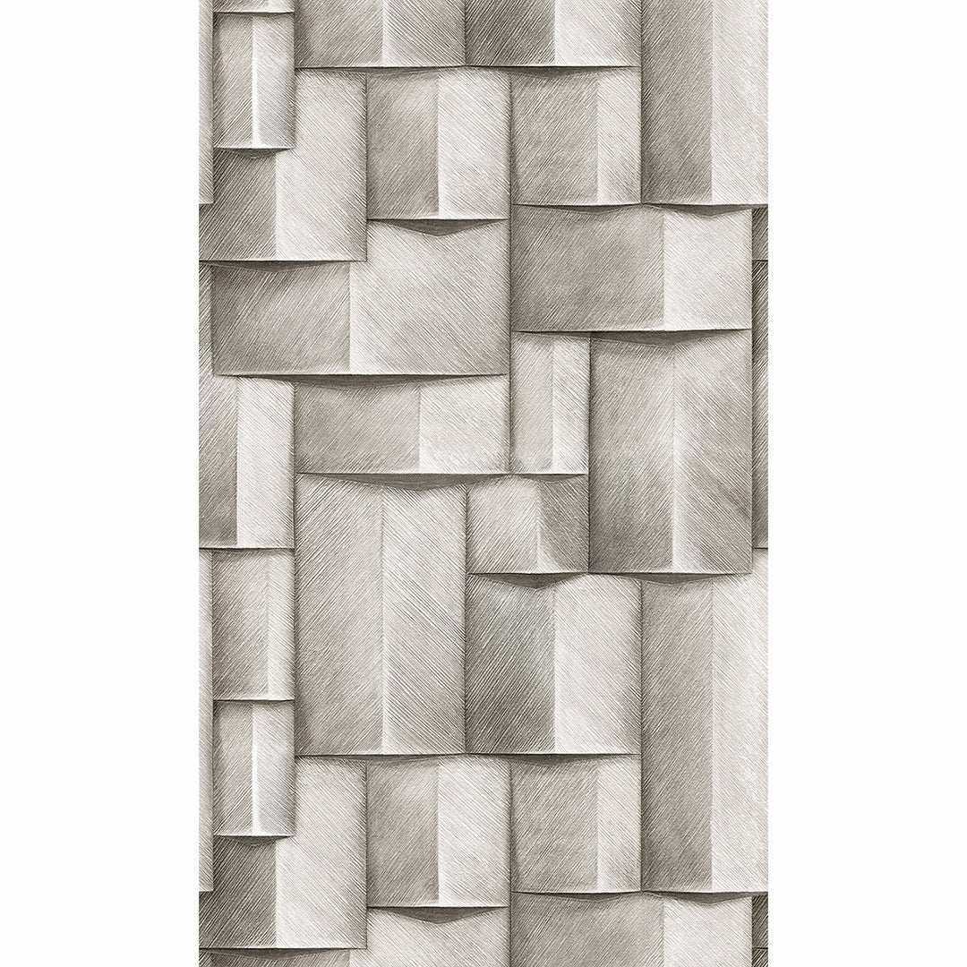 Винилов високоустойчив Тапет-Пано 3D Дървено пано Сиво Timber