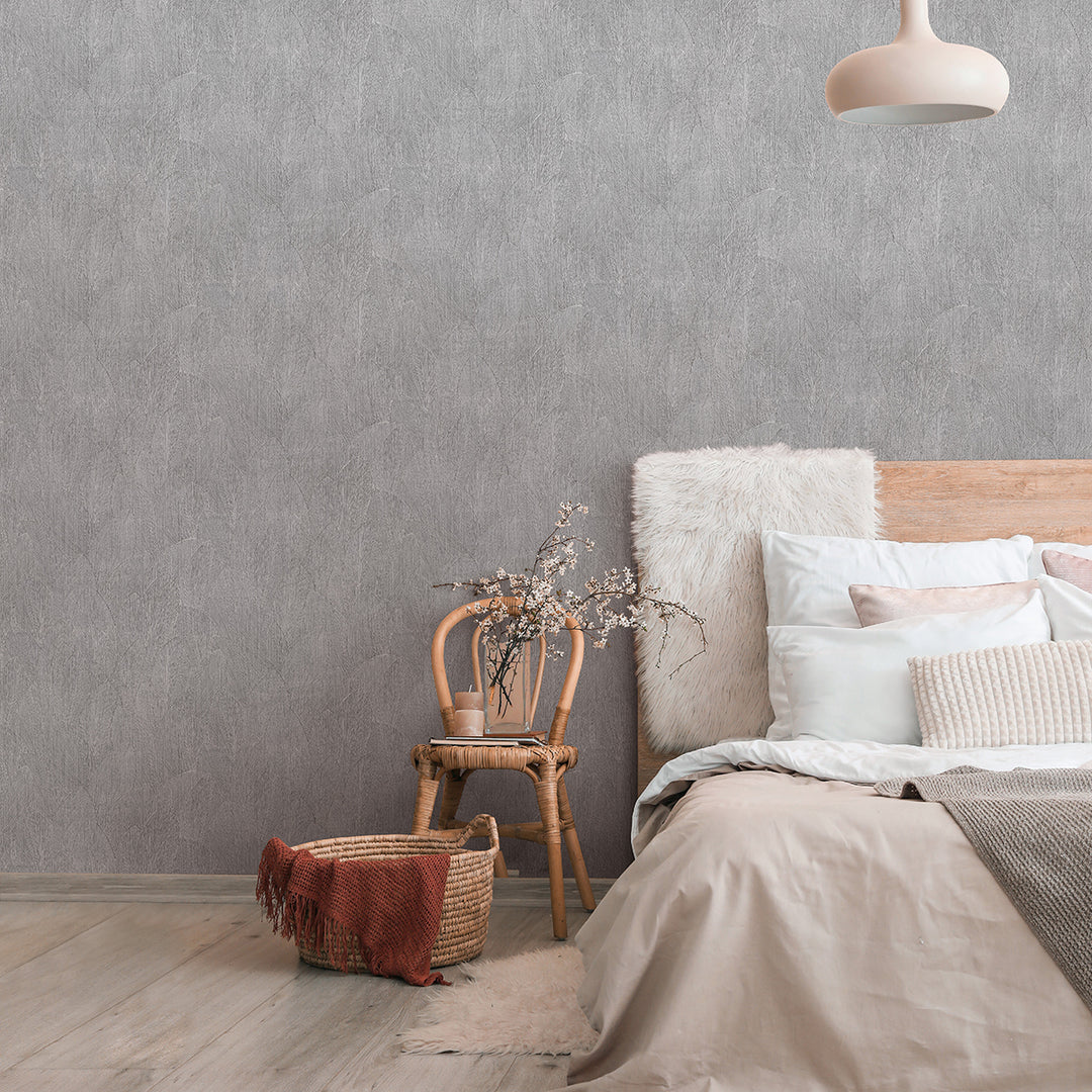 Винилов високоустойчив Тапет Релефни листа Сиво Timber