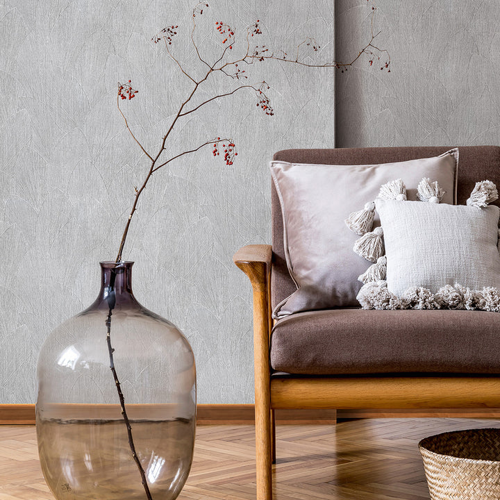 Винилов високоустойчив Тапет Релефни листа Сиво Timber