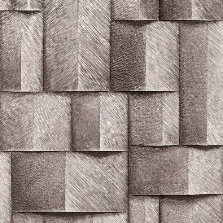 Винилов високоустойчив Тапет 3D Дървено пано Таупе Timber