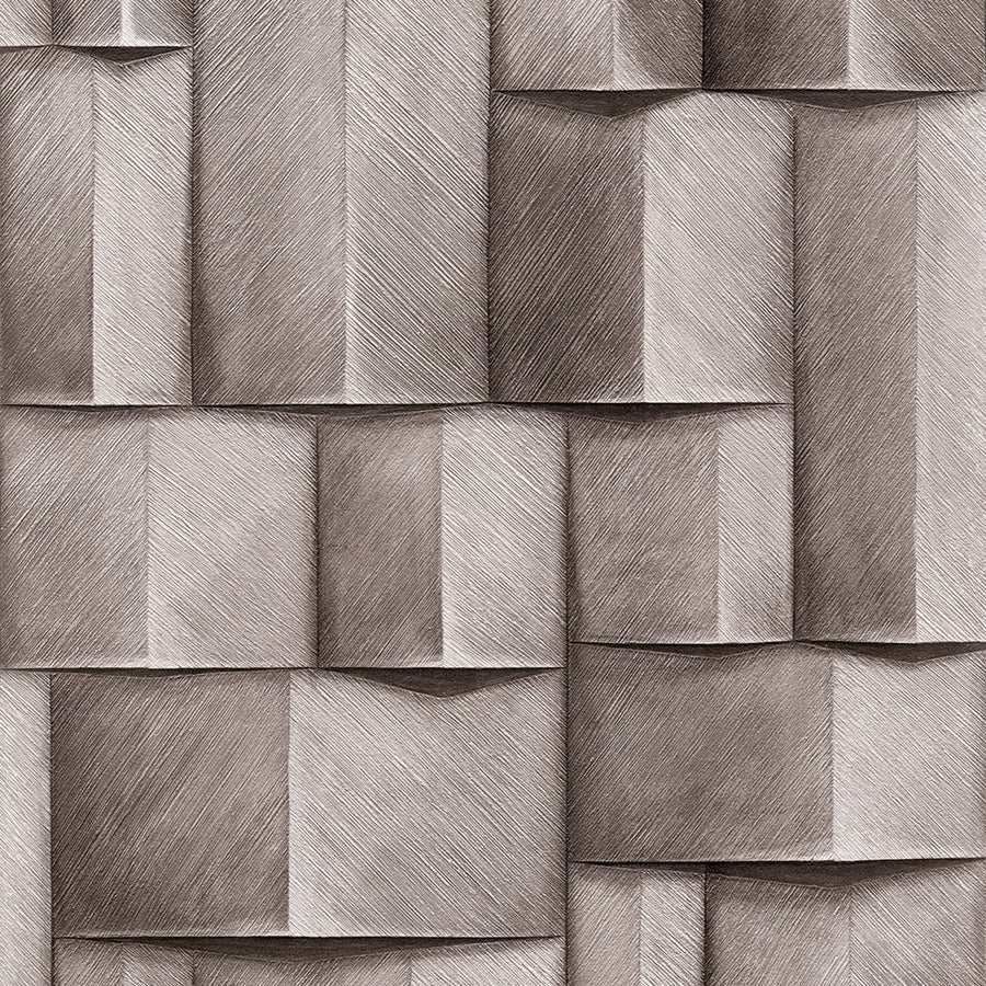 Винилов високоустойчив Тапет 3D Дървено пано Таупе Timber