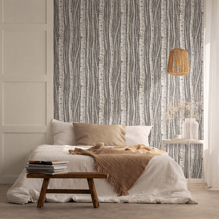 Винилов високоустойчив Тапет Брези Бежово сиво Timber