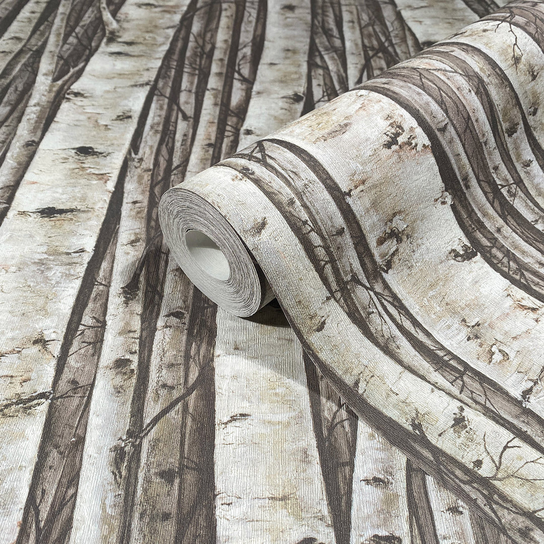 Винилов високоустойчив Тапет Брези Бежово сиво Timber