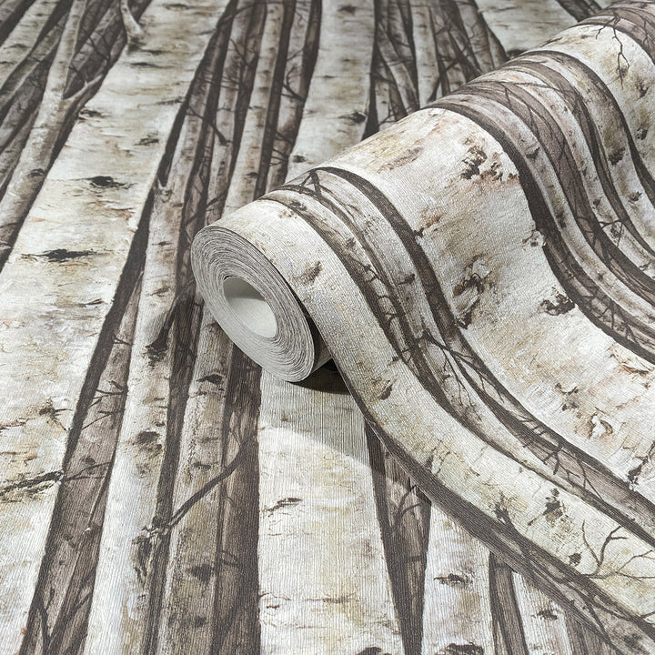 Винилов високоустойчив Тапет Брези Бежово сиво Timber