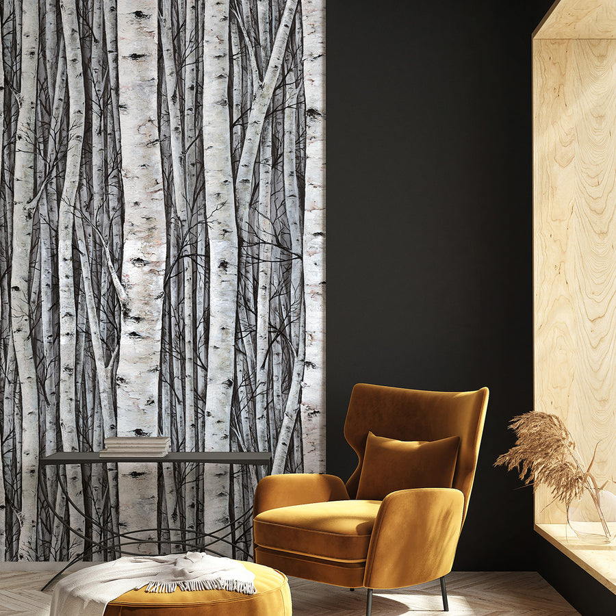 Винилов високоустойчив Тапет-Пано Брези Сиво Timber