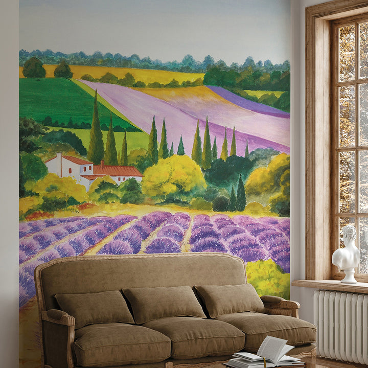 Тапет-Пано Гльоклер Прованс Лавандулово поле