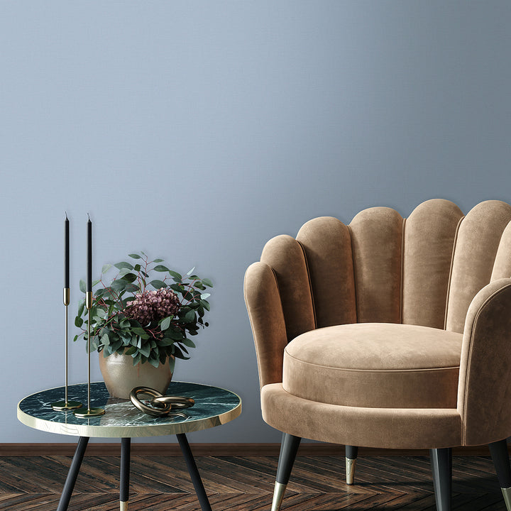 Тапет Гльоклер Прованс Едноцветен текстил дънково синьо