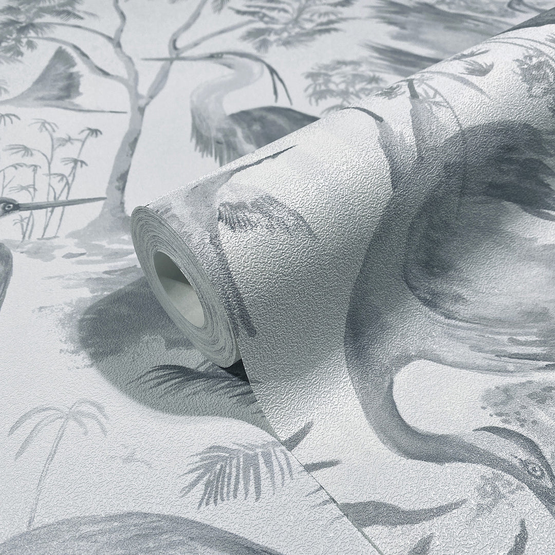 Високоустойчив Тапет Сиви Чапли Бяло Еден