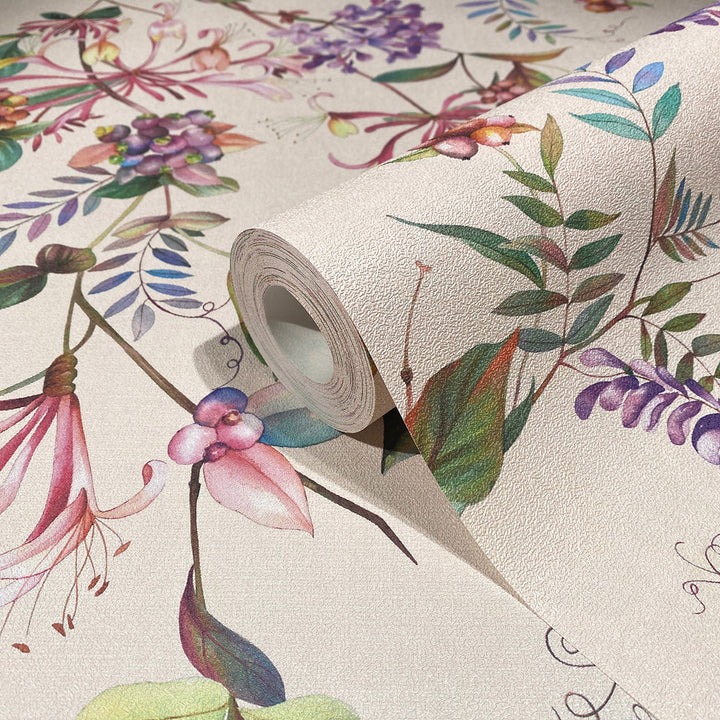 Високоустойчив Тапет Цветни Растения Розово Еден