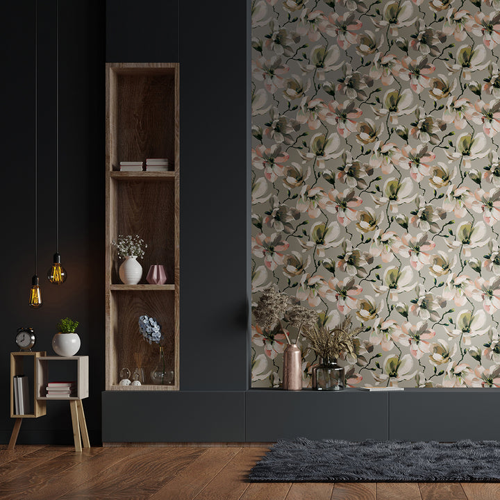 Високоустойчив Тапет Магнолия Зелено Еден