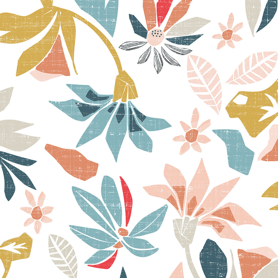 Високоустойчив Тапет Цветни Стилизирани цветя Еден