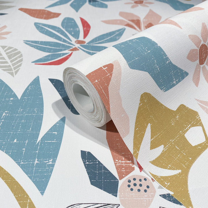 Високоустойчив Тапет Цветни Стилизирани цветя Еден