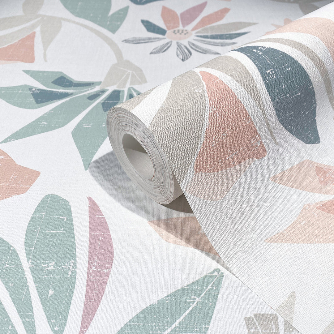 Високоустойчив Тапет Пастелни Стилизирани цветя Еден