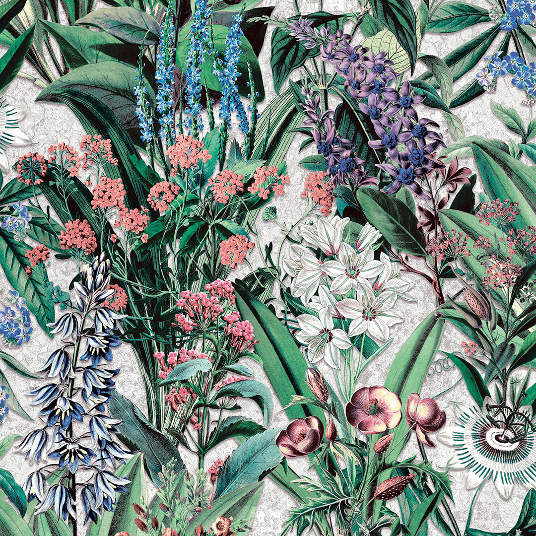 Високоустойчив Тапет Диви цветя Камък сиво Еден