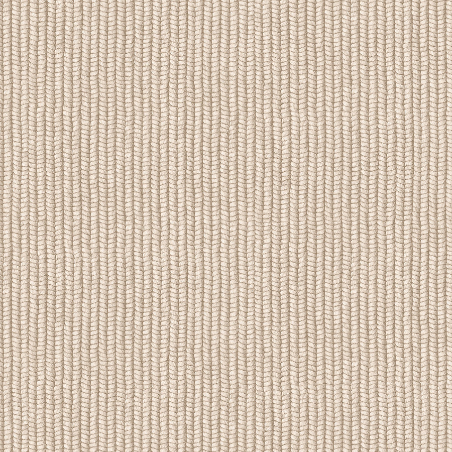 Текстилен ефект Тапет Плетиво Бежово Еден