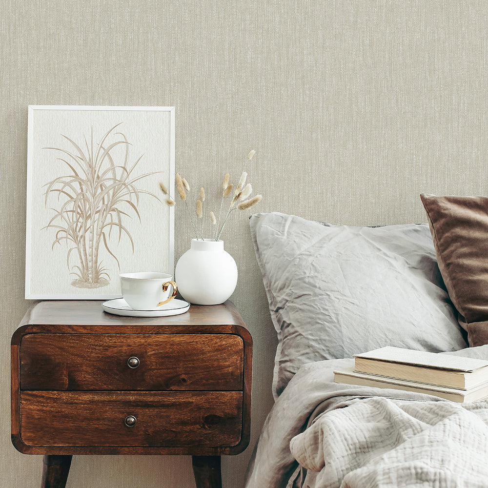 Еко Тапет Едноцветен точки Бежово Наследство