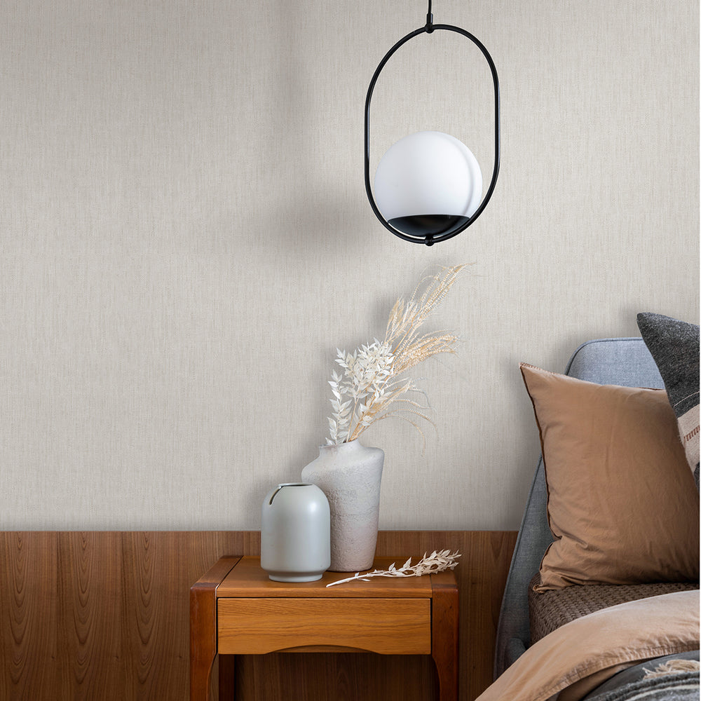 Еко Тапет Едноцветен точки Светло бежово Наследство