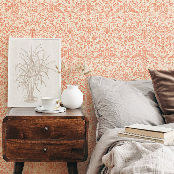 Еко Тапет Орнаменти Оранжево Наследство