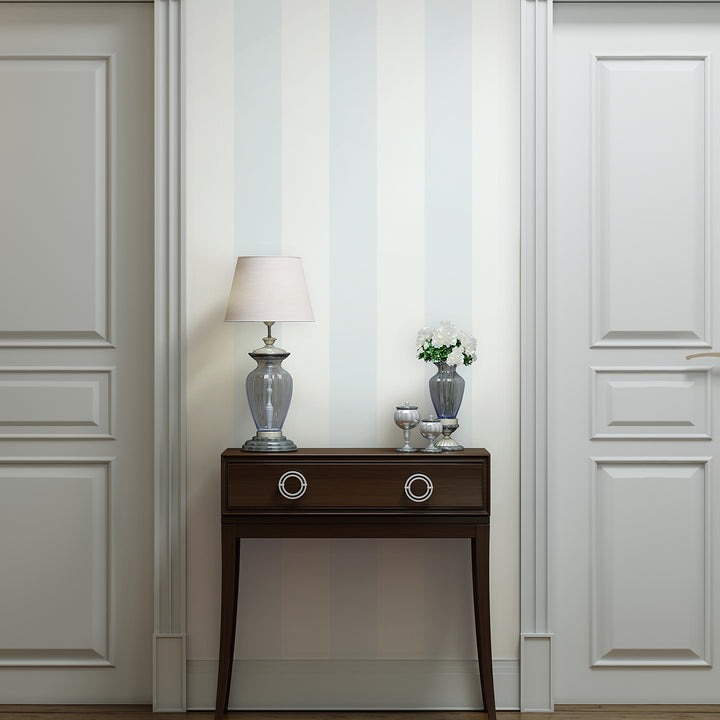 Еко Тапет Райе Синьо бяло Наследство