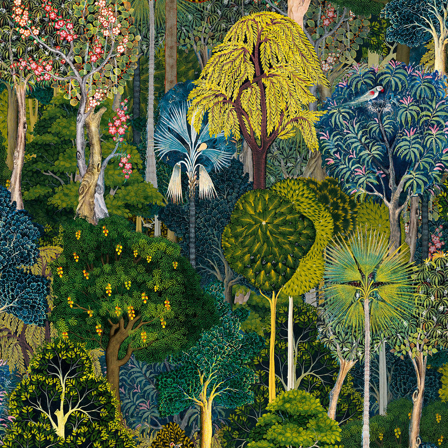 Еко Тапет Приказна гора Цветно зелено Наследство