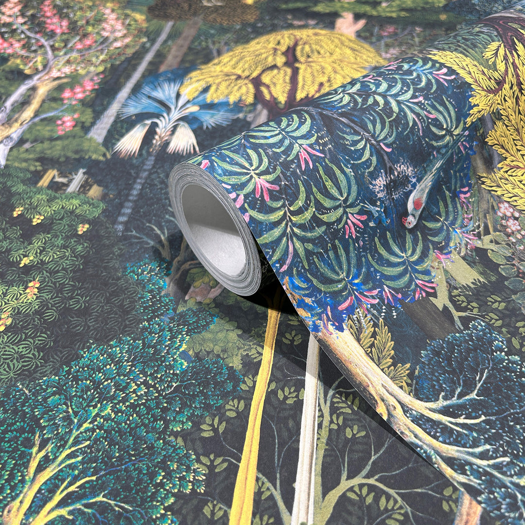 Еко Тапет Приказна гора Цветно зелено Наследство