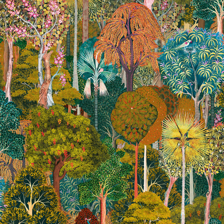 Еко Тапет Приказна гора Цветно жълто Наследство