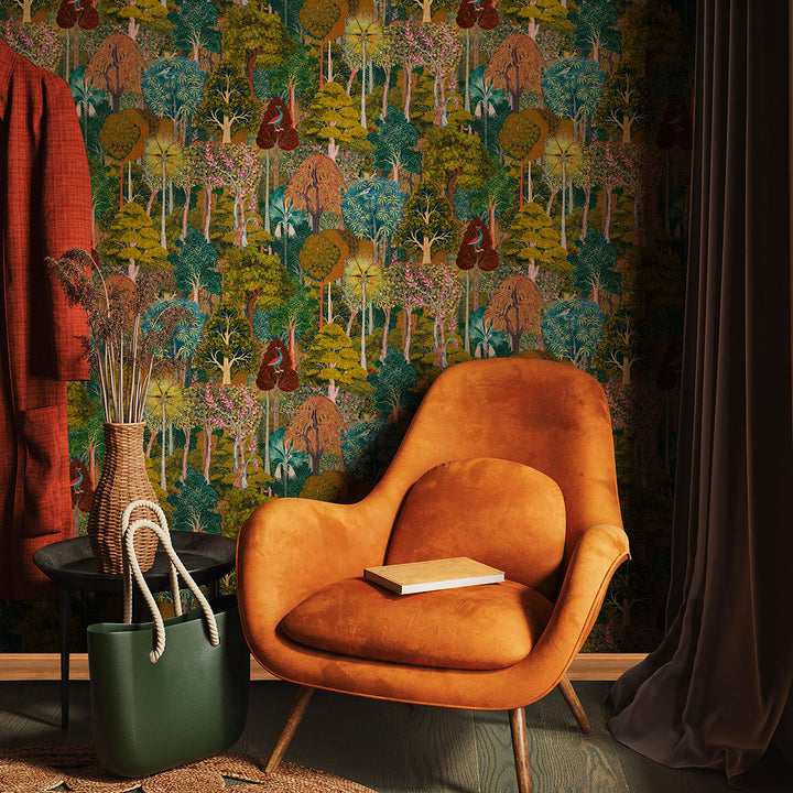 Еко Тапет Приказна гора Цветно жълто Наследство