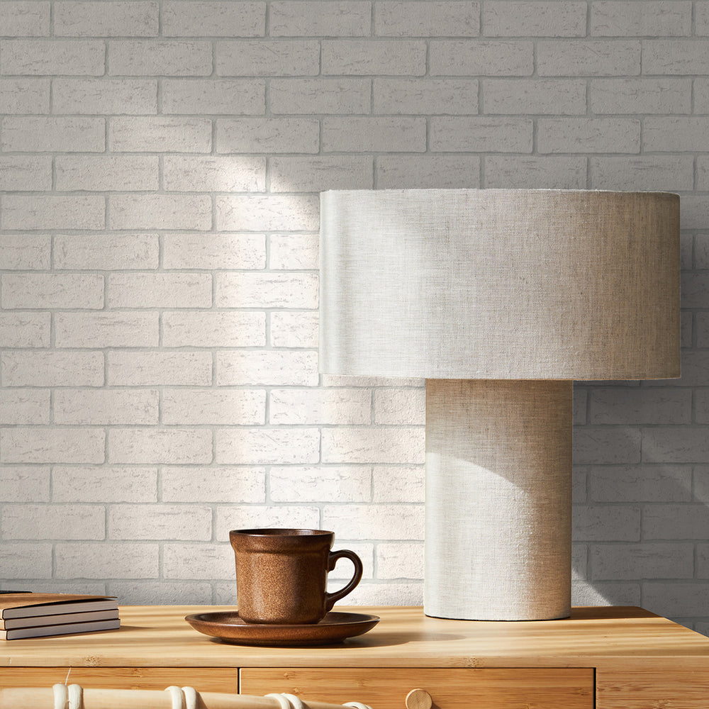 Тапет Тухла Сиво бяло Стуко