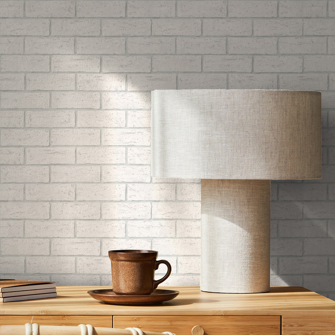 Тапет Тухла Сиво бяло Стуко