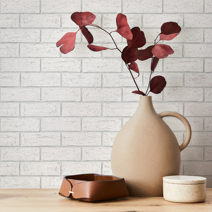 Тапет Тухла Сиво бяло Стуко