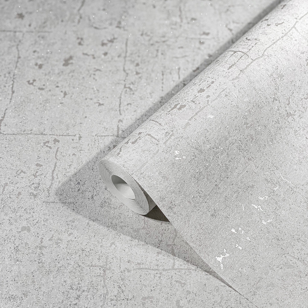 Тапет Стуко бетон бяло седеф