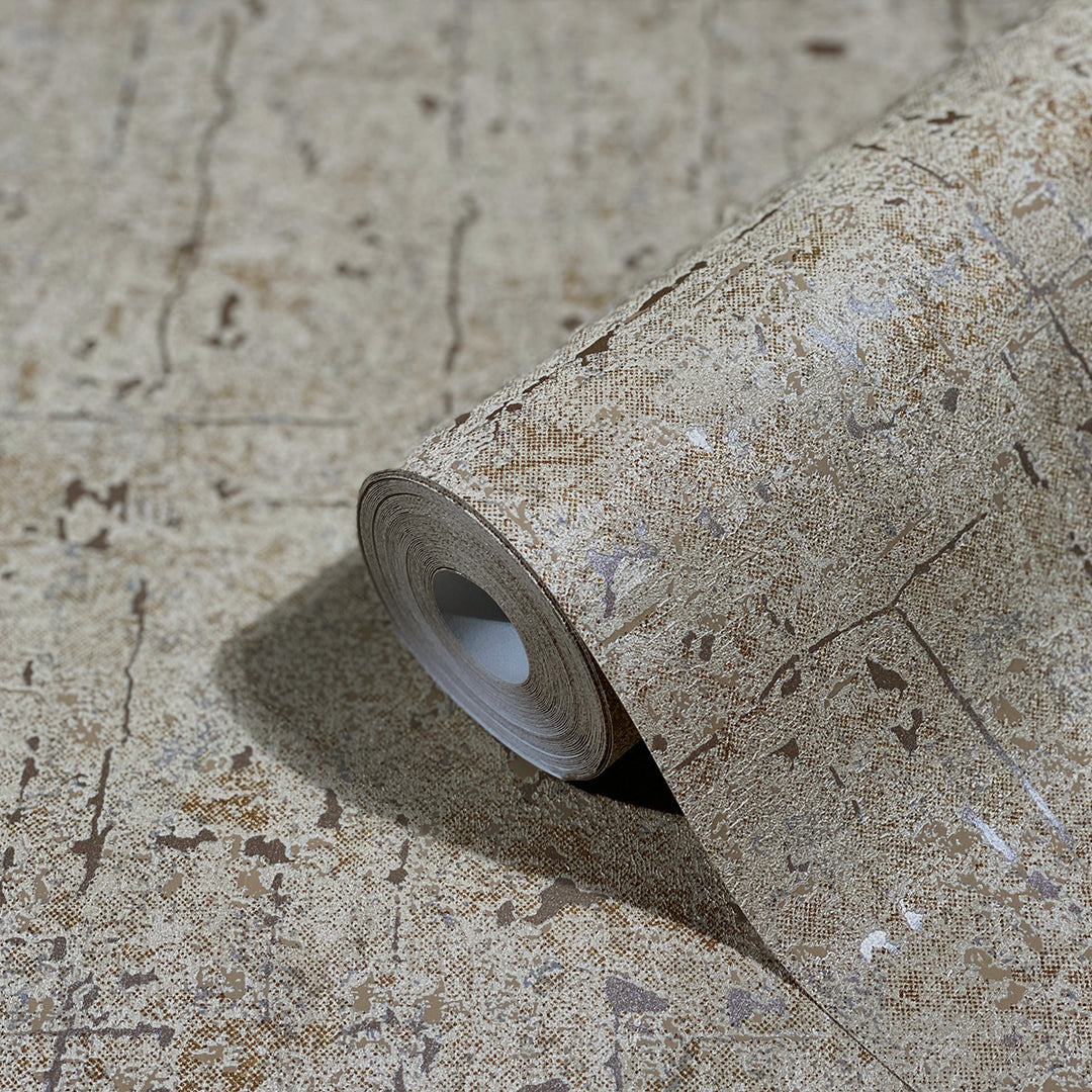 Тапет Стуко бетон беж бронз