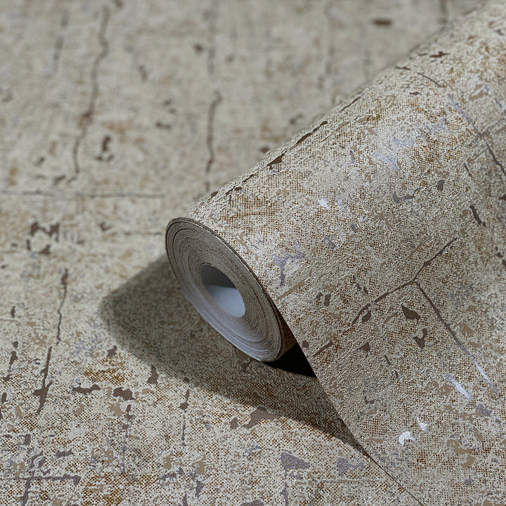 Тапет Стуко бетон беж бронз