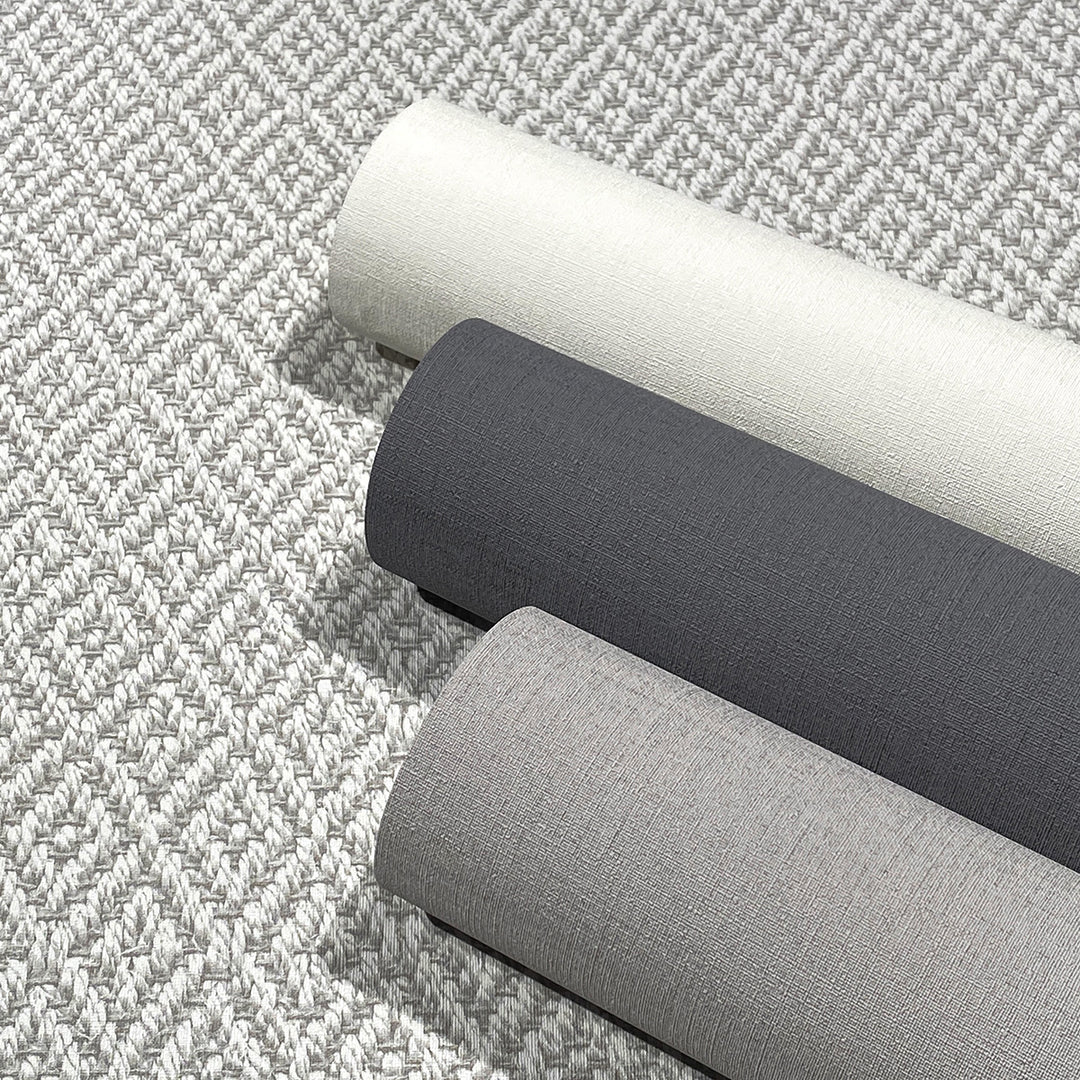 Текстилен ефект Тапет Плат Бяло Еден