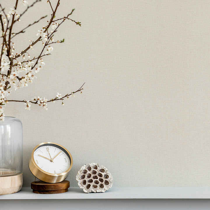 Текстилен ефект Тапет Плат Кремаво Еден