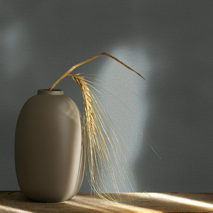 Текстилен ефект Тапет Плат Тъмно сиво Еден