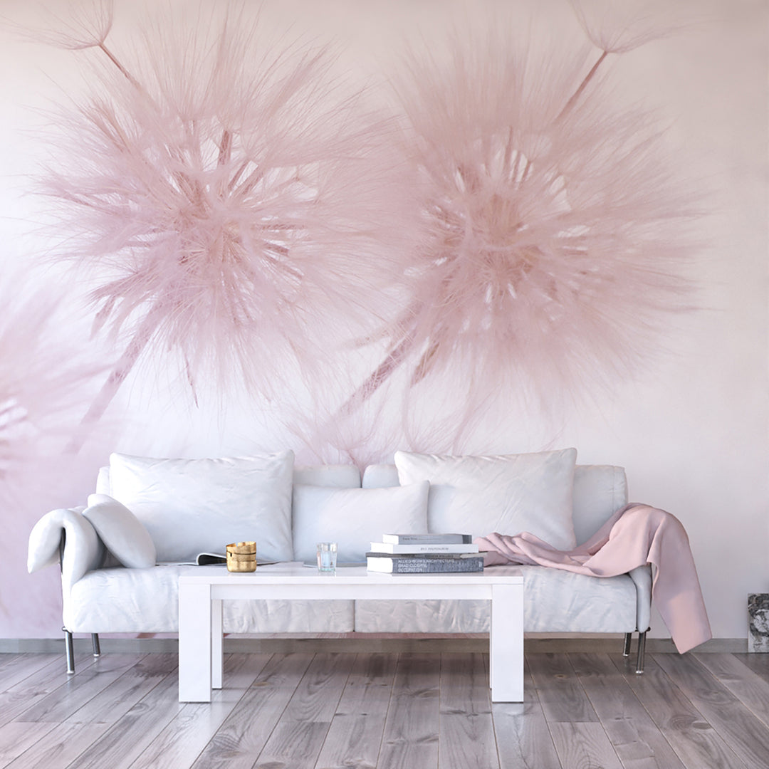 Фототапет Стандарт 360/254 см Розови глухарчета