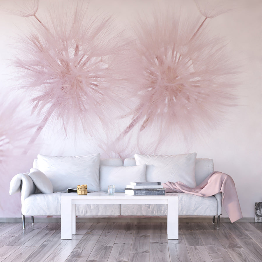 Фототапет Стандарт 360/254 см Розови глухарчета