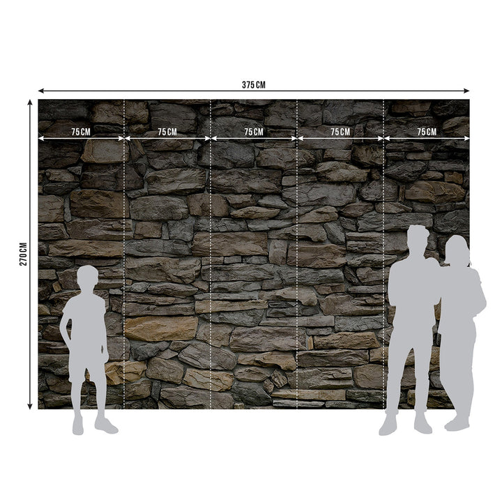 Фототапет Премиум 375/270 см Каменен зид