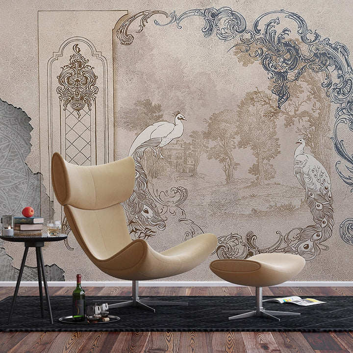 Фототапет Премиум 375/270 см Пауни рококо